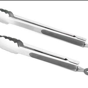 ALLWIN-HOUSEWARE W 304 Stainless Steel Kitchen Cooking Tongs, 9 & 12 Inch Gray